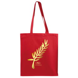 Red cotton bag Gold palm