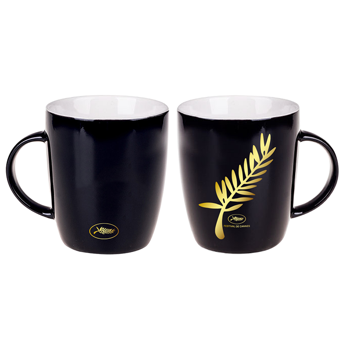 Black and gold mug Festival de Cannes