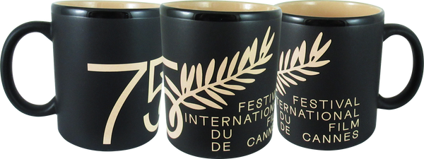 Large black and beige mug Cannes 75