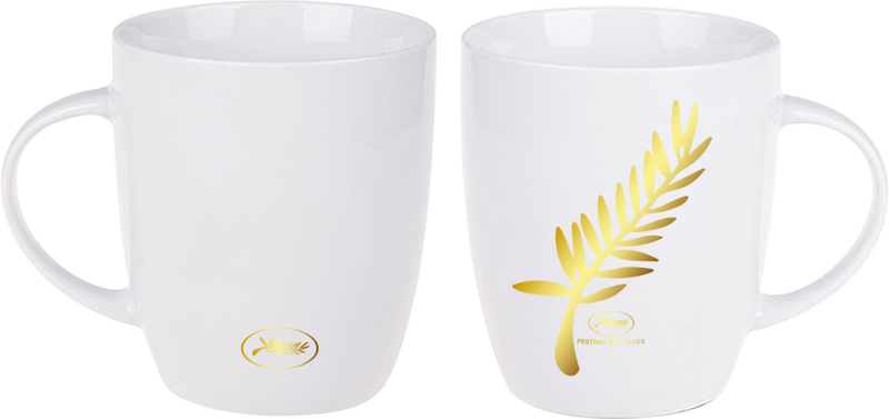 White and gold mug Festival de Cannes