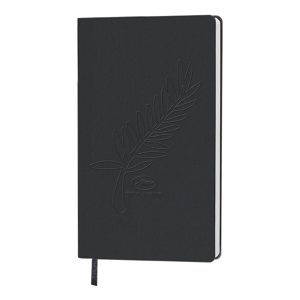 Notebook A5 black Embossed palm