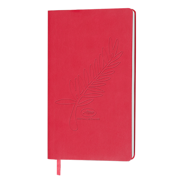 Notebook A5 red Palm embossed