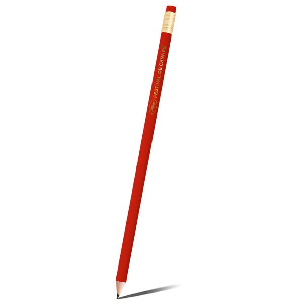Crayon de papier rouge et or